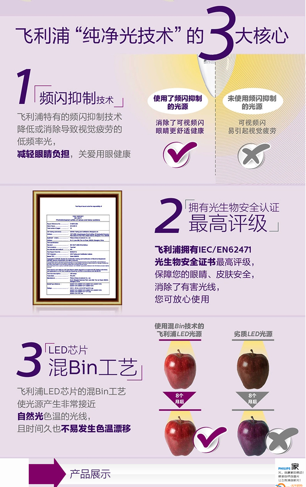 
                                        飞利浦LED现代简约灯泡灯具E14 奢华水晶灯蜡烛灯泡LED节能小螺口led尖泡/摇曳泡 5.5W尖泡十只装黄光                
