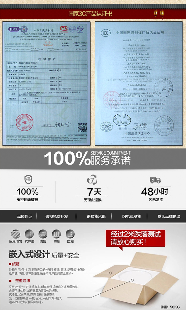 唐英新中式台灯 陶瓷客厅装饰台灯  卧室床头喜庆灯具  田园灯饰送光源 A款 帝王之彩