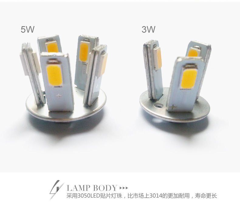 LED灯泡E27螺口led球泡灯3W5W调光节能高亮贴片灯珠光源 奶白5W白