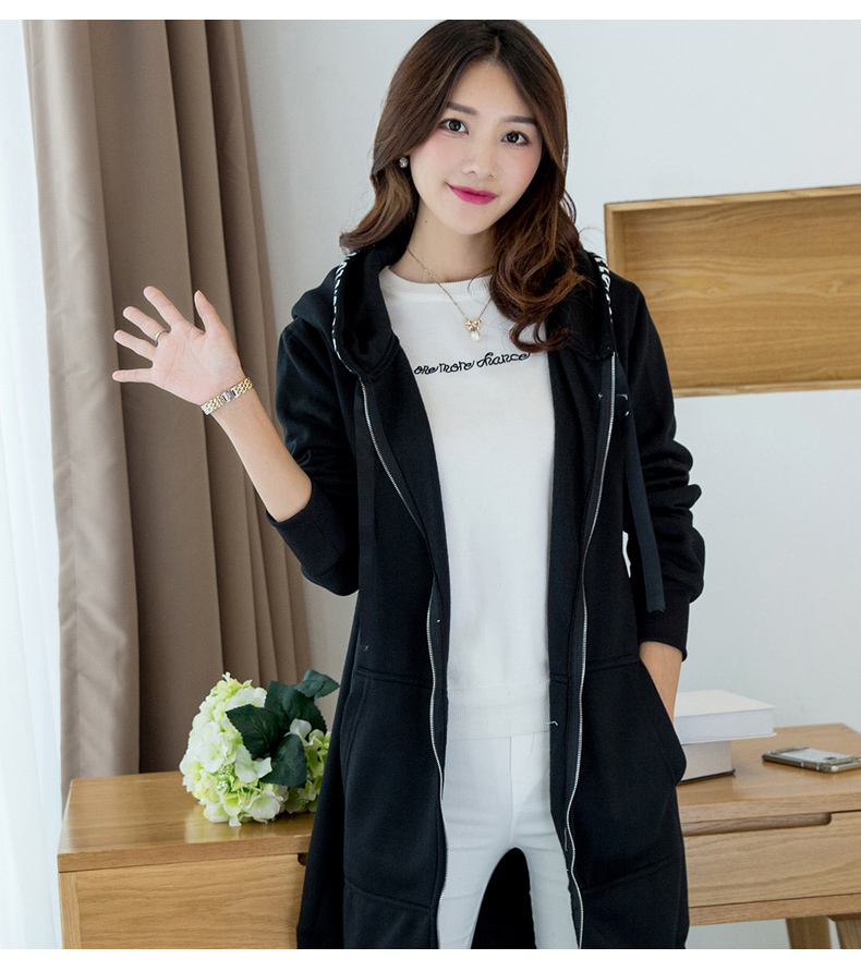 COCOOKIKI2015秋冬装新款字母织带风衣女中长款女士外套CC161 灰色 S