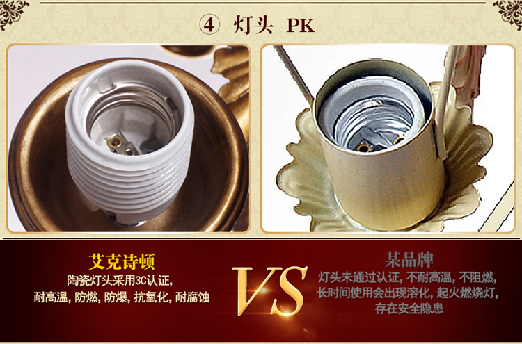 华艺灯饰 壁灯床头卧室欧式简约镜前客厅过道树脂灯具 艾克诗顿 WL0026 1头