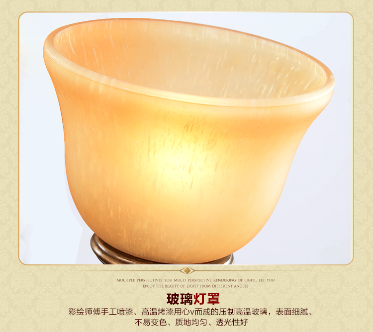 华艺灯饰 壁灯床头卧室欧式简约镜前客厅过道树脂灯具 艾克诗顿 WL0026 1头
