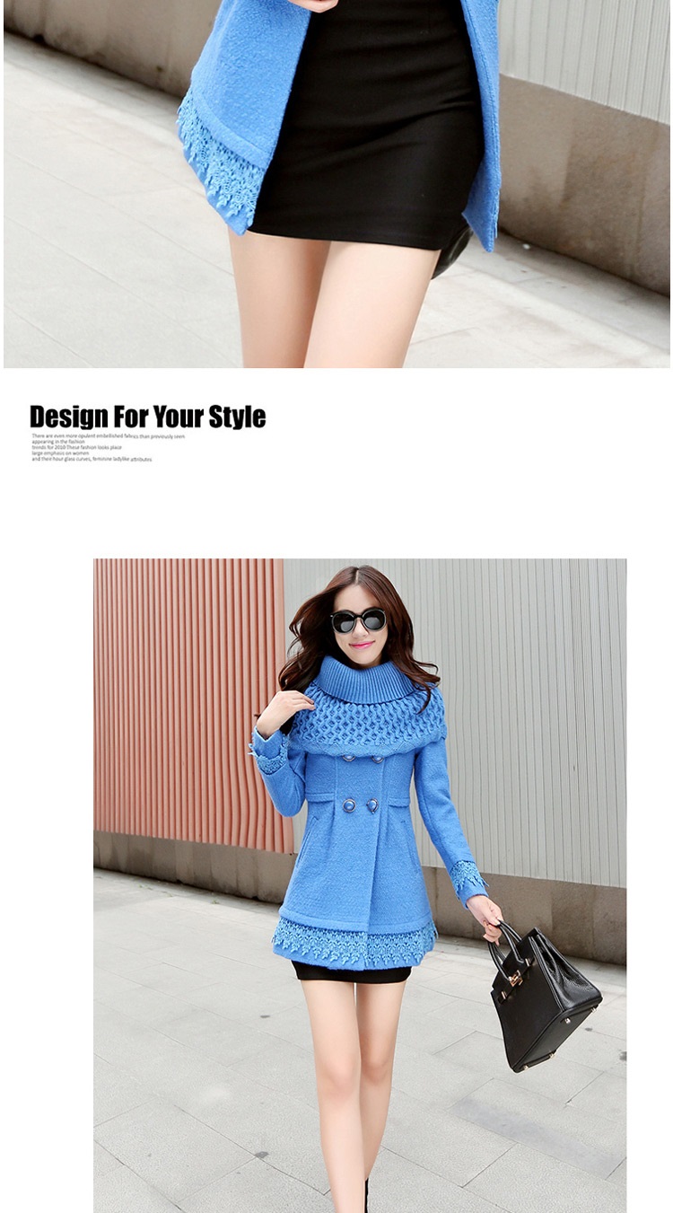 Meijia Garment 2015 autumn and winter new Korean lace stitching in long Sau San a wool coat 978 BLUE XL Photo, prices, brand platters! The elections are supplied in the national character of distribution, so action, buy now enjoy more preferential! As soon as possible.