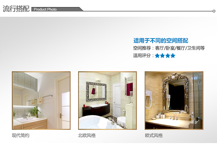 
                                        华艺灯饰 LED镜前灯壁灯 现代时尚简约 浴室卧室镜柜装饰灯具 KB09 3头                