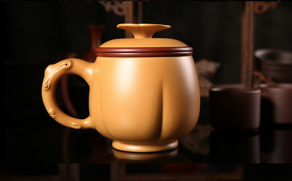 
                                                            尊壶 宜兴梅兰竹菊紫砂杯475ml 蟹黄泥三件杯紫砂茶杯泡茶杯紫砂盖杯带盖过滤 单色竹                