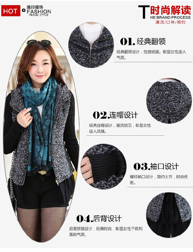 E·P茵芭兰2015秋装女装新款韩版潮流气质修身拼毛呢外套YS339 浅灰色 S