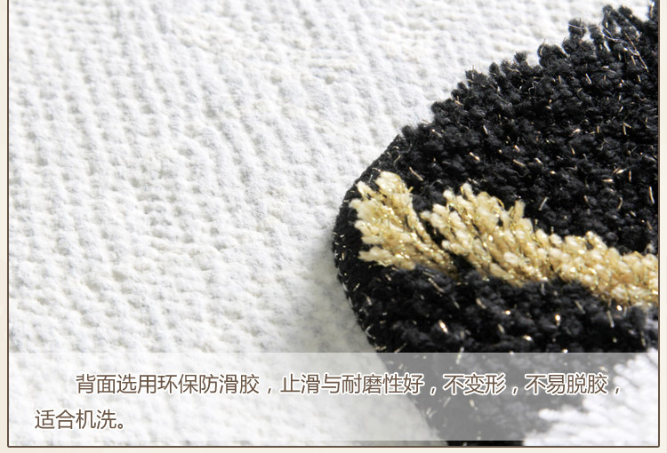 大达 金线提花地垫门垫卧室床边防滑脚垫 方格驼DA7411-1 50*80
