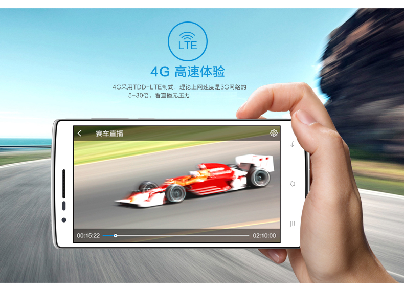 朗格天启L80 移动4G手机 联通2G双卡双待 白色