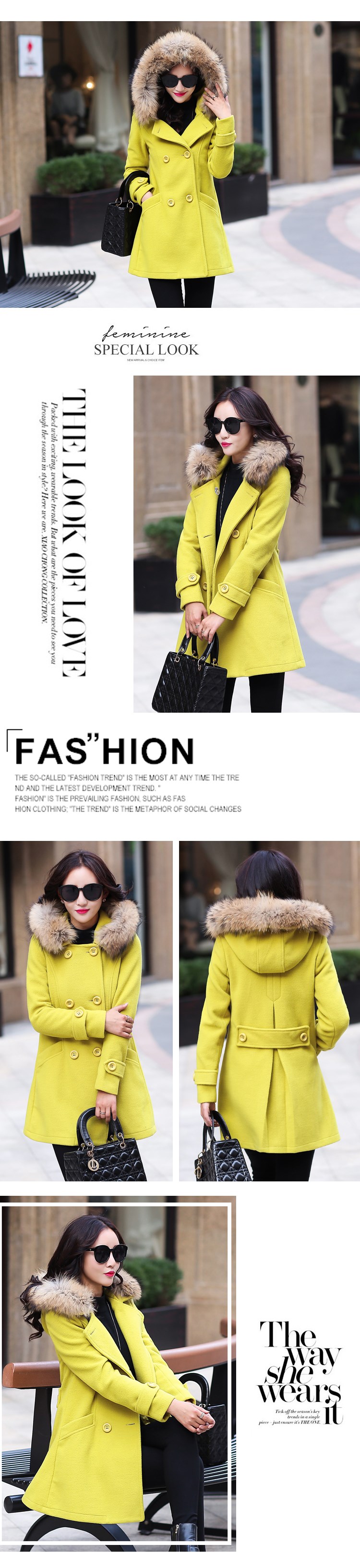 The new paragraph to the Winter 2015 Korea Women's version of large numbers of women in the gross? jacket long hair collar cap Sau San a wool coat Fluorescent Green XXL picture, prices, brand platters! The elections are supplied in the national character of distribution, so action, buy now enjoy more preferential! As soon as possible.