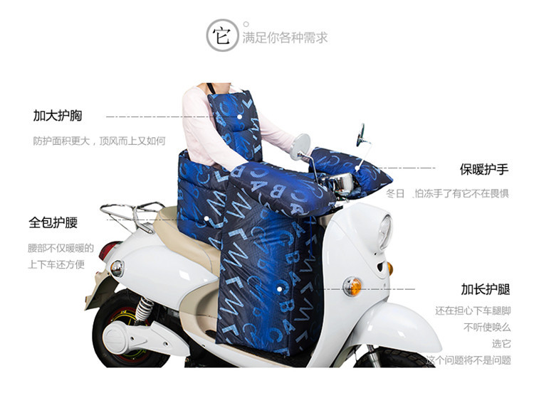 
                                        斌俊 加大加厚 防水电动车挡风被 夏季护膝防风防水带把手套电瓶车摩托车挡风被 标准版-粉点+透气把套                