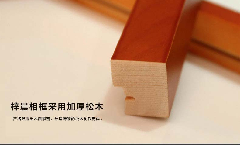 梓晨 墙贴 实木照片墙 相框 实木 组合套装 相片墙 相框墙创意组合11GT-6 白原混搭