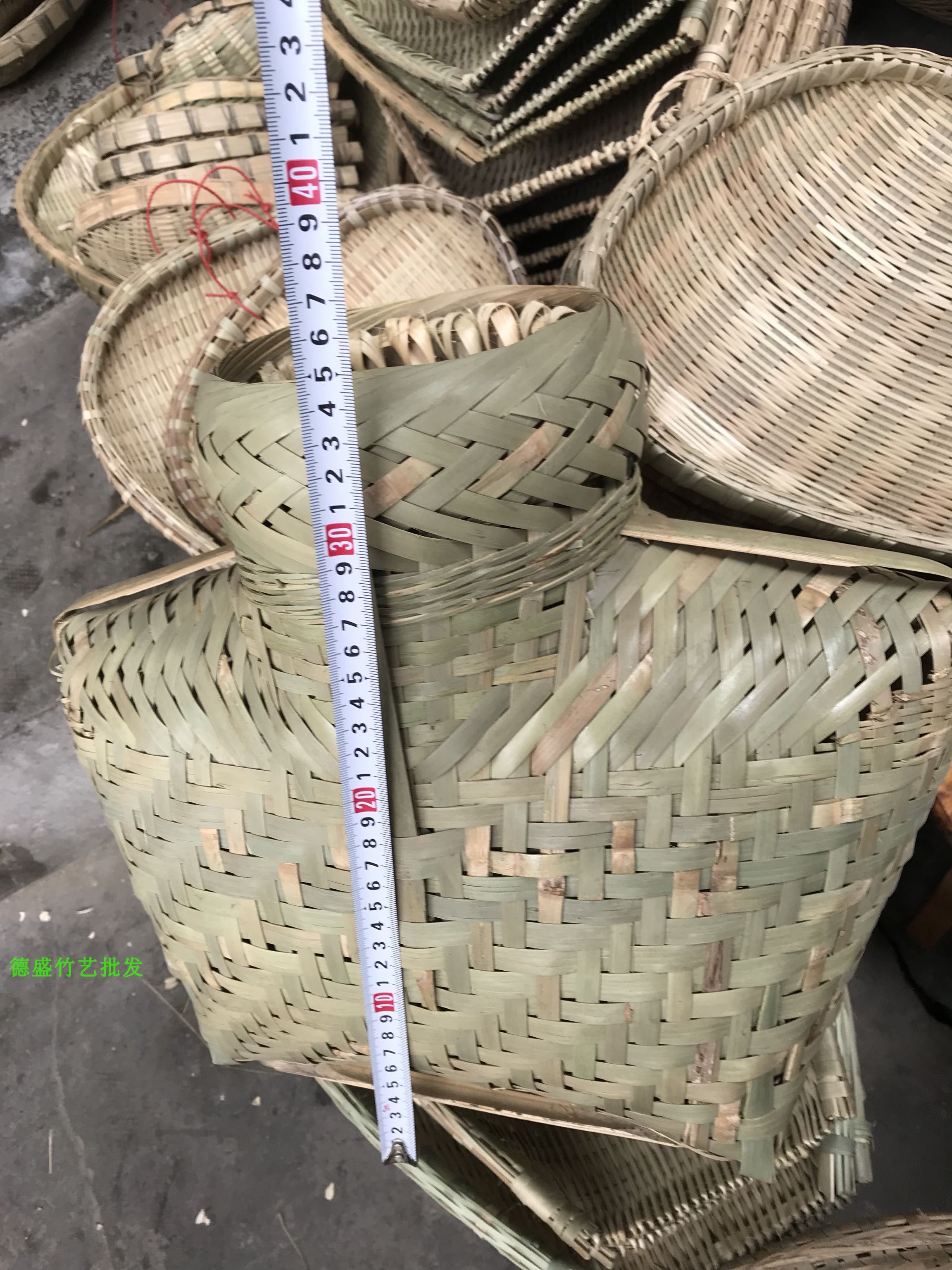 小鱼篓笼笼渔具笼竹背篓竹编鱼篓竹编收纳筐演出道具升级中号可装黄鳝