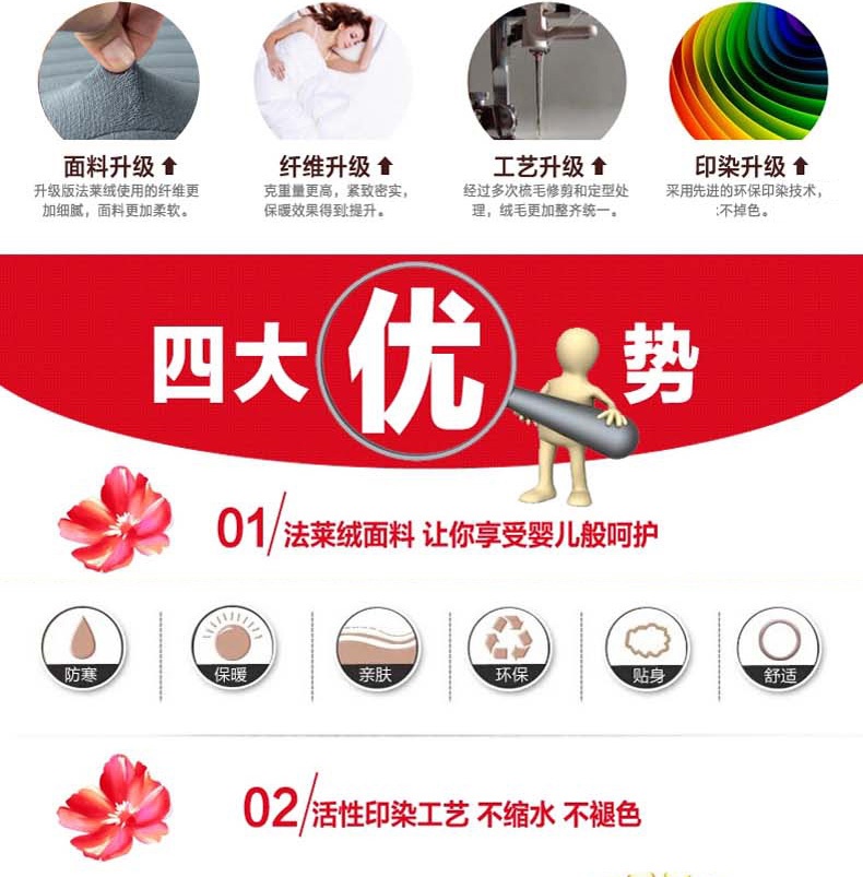 
                                        暖莎家纺 床垫单人双人立体加厚珊瑚绒法莱绒 学生宿舍床褥子 立体法莱绒浅兰 90cm*200cm                