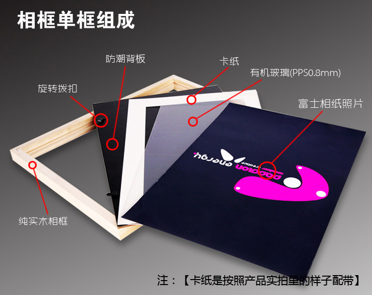 
                                        古笛 实木照片墙 9框组合纯实木相片墙 像框组合 相框墙 HD-009 原木胡桃混搭.不含画芯                