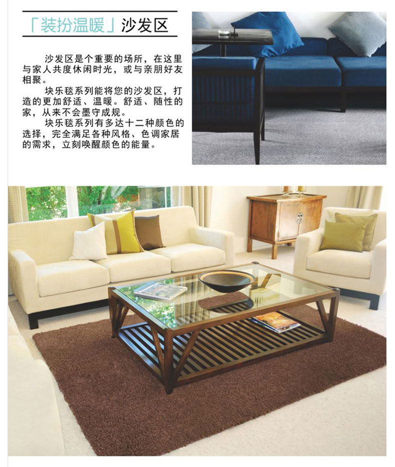 
                                        港龙地毯拼接地毯卧室满铺地毯客厅茶几拼块地毯彩色60cm*60cm H11                