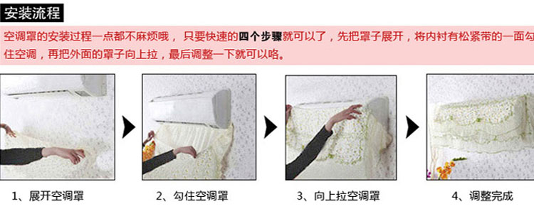 
                                        欣巢 三菱空调1.5匹机套开机不取美的挂式格力空调防尘海尔空调挂机 罩件 特价布艺蕾丝 蒙娜丽莎 1p长86*厚21*高32                