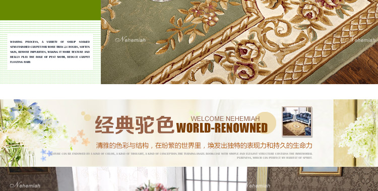 
                                        尼西米奢华简欧地毯 客厅地毯 立体手工剪花地毯 卧室地毯 门厅地毯 茶几垫 多款样式 红色 1.6*2.3m                