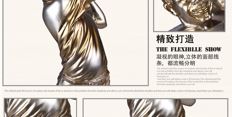 尚雅轩 打高尔夫球手人物摆件简约树脂工艺品家居创意装饰品书房摆设送礼 男款
