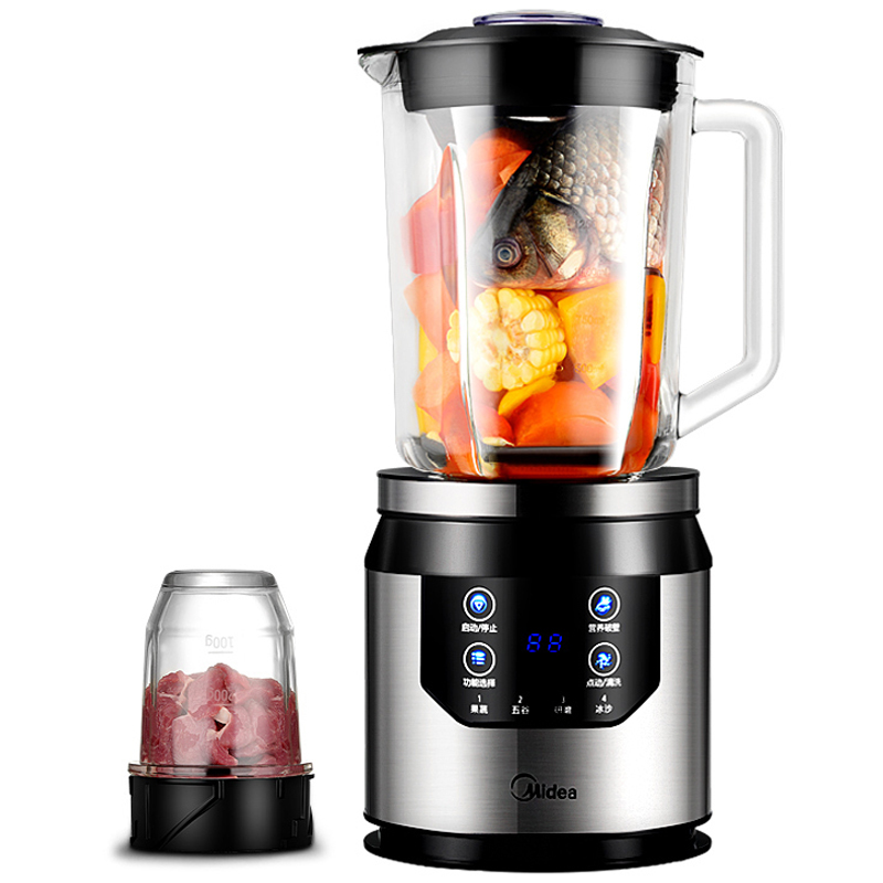 美的（Midea）破壁料理机 多功能果汁机 家用玻璃杯...