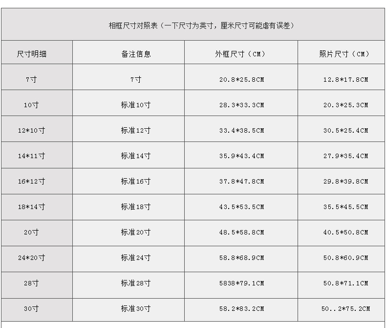 梓晨 实木相框欧式挂墙12 16 20 24 30寸婚纱照相框 儿童创意摆台画框 纯洁白色 20寸(40.5*50.8cm)