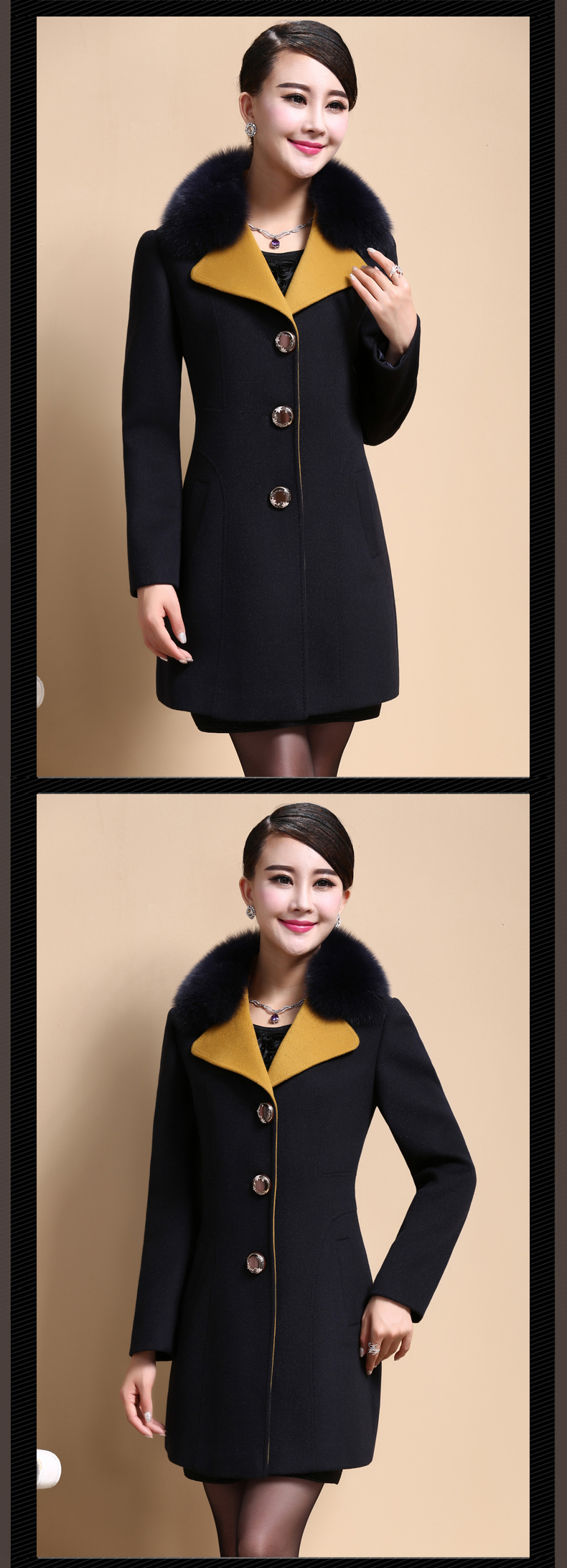 Maple Hui Sub new products in 2015 winter long jacket coat gross F8809? yellow L picture, prices, brand platters! The elections are supplied in the national character of distribution, so action, buy now enjoy more preferential! As soon as possible.