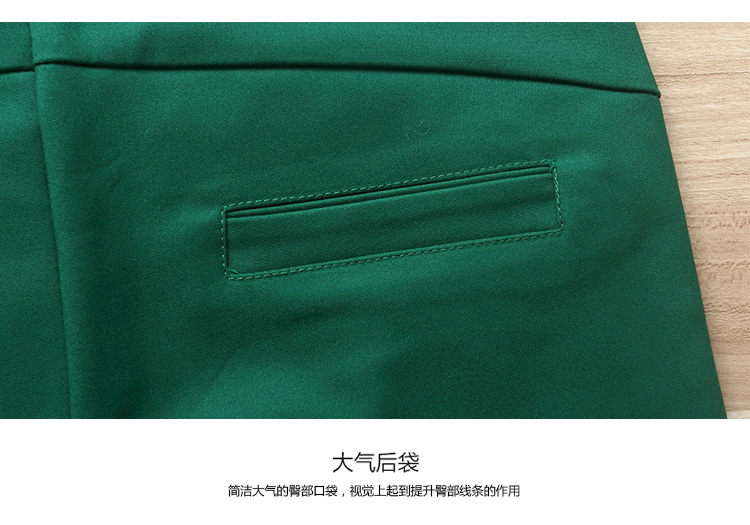 雪艾诗2015秋季新款韩版时尚修身铅笔裤显瘦小脚休闲裤女K10018 深蓝 S