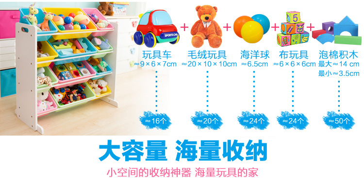 爱丽思IRIS台湾进口儿童收纳框彩色收纳架玩具置物架  THR THR-4 864*280*787mm