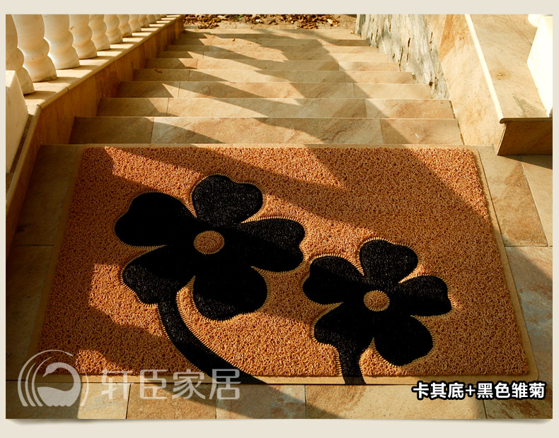 
                                                            轩臣家居 入户门地垫门垫进门垫子卧室客厅门厅厨房门口浴室防滑垫加厚脚垫 笑脸红底黄字 60CM*120CM                