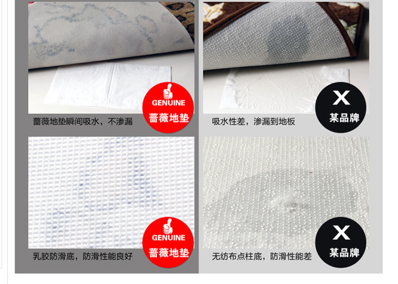 港龙 防滑吸水地垫门厅脚垫门垫 真爱不变 50cm*80cm