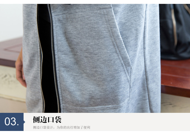 COCOOKIKI2015秋冬装新款字母织带风衣女中长款女士外套CC161 灰色 S