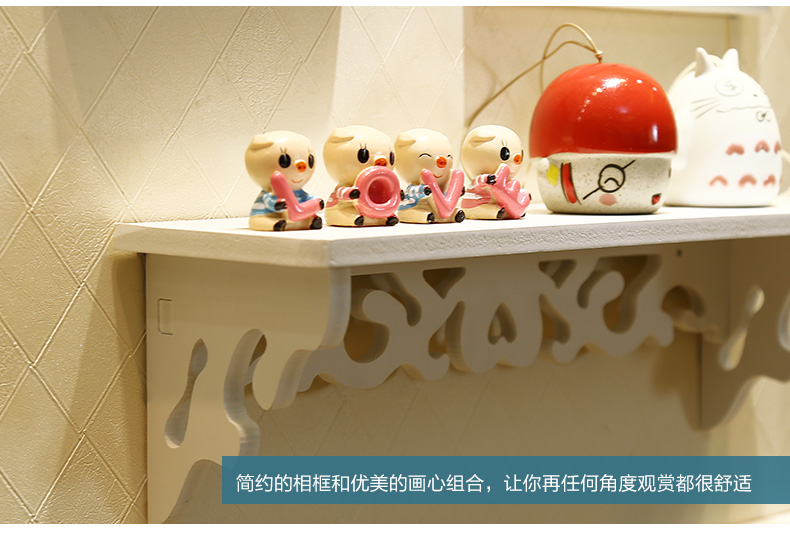 图慕 置物架照片墙相框墙创意相墙组合餐厅客厅卧室相框挂墙背景墙 HD-1588 白蓝+送生命之星画心