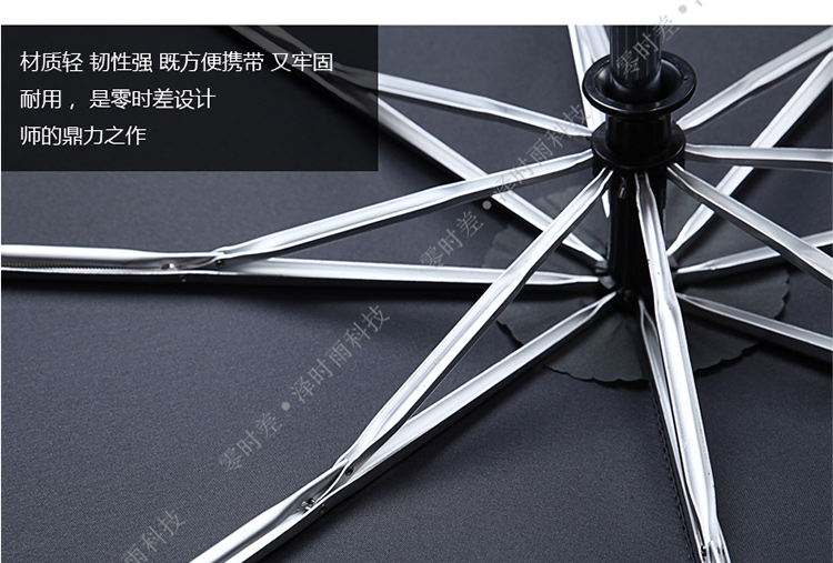 零时差创意3M夜行反光雨伞男士商务伞 全自动伞自开自收雨伞 超大女士折叠晴雨伞三折大伞超轻 全自动大号蓝色