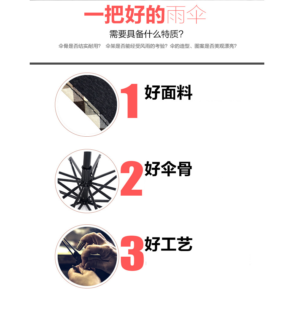 
                                        男士三人晴雨伞折叠大号双人加固韩国两用女黑色红蓝纯色三折伞 折叠大三人蓝                