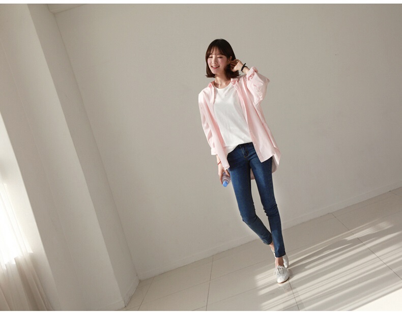 欧以纯男女装牛仔裤春装女式牛仔裤女韩版大码 韩潮新款修身显瘦小脚