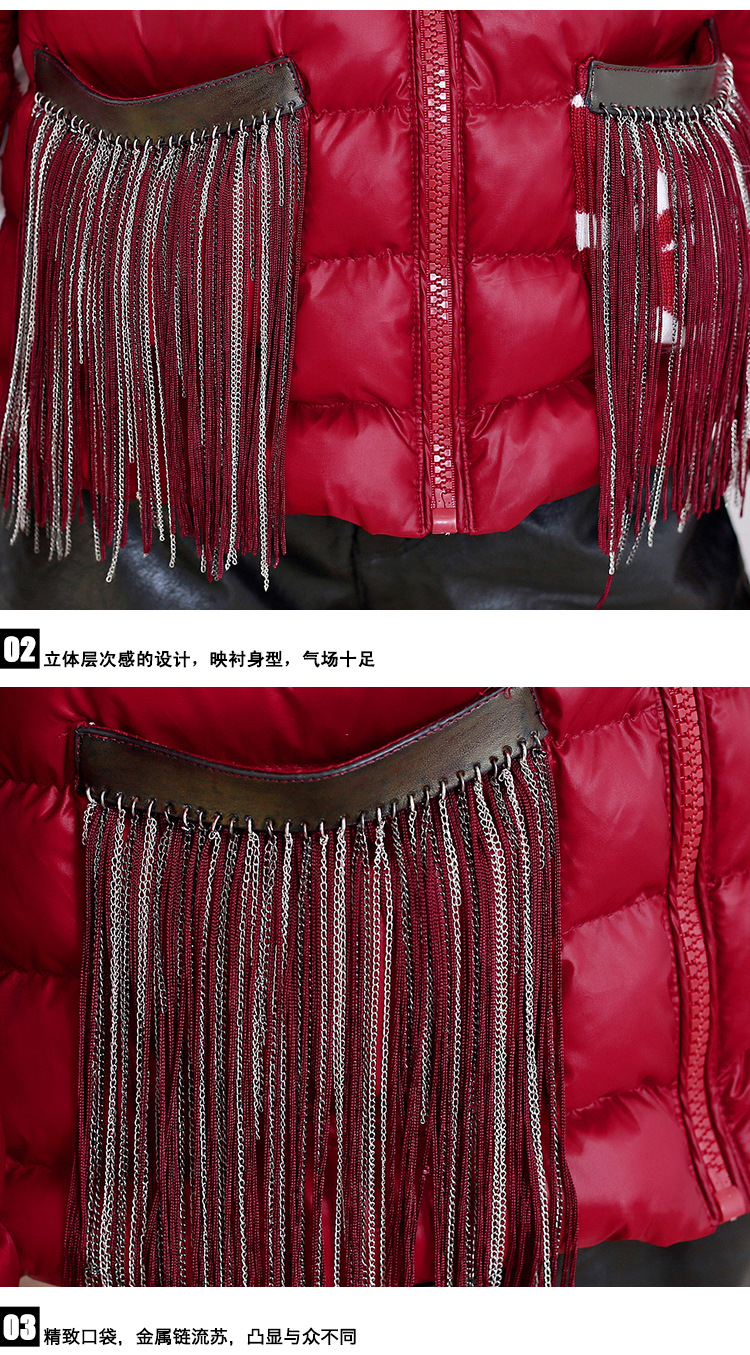 爱俏妮（AIQIAONI）2015冬装新款韩版时尚修身短款女棉马甲 中国红 XL