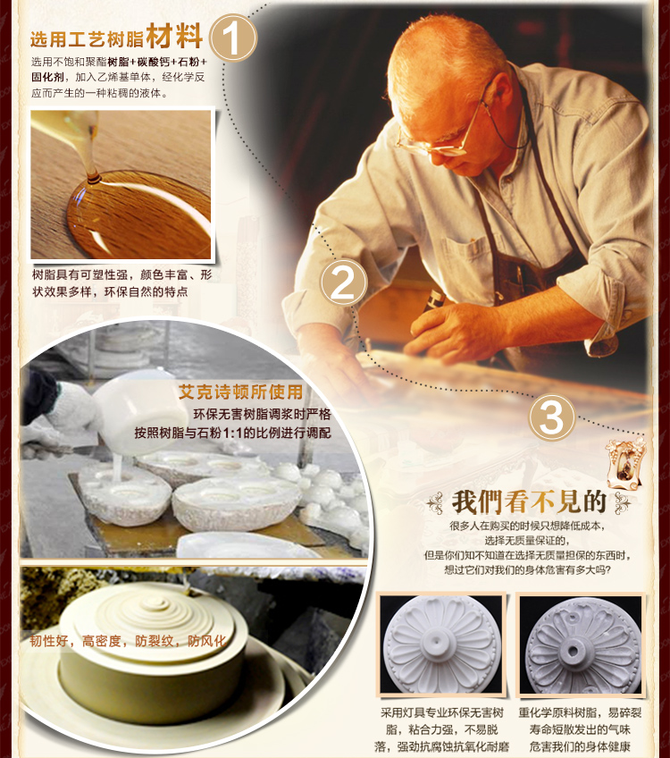 华艺灯饰 壁灯床头卧室欧式简约镜前客厅过道树脂灯具 艾克诗顿 WL0064 1头