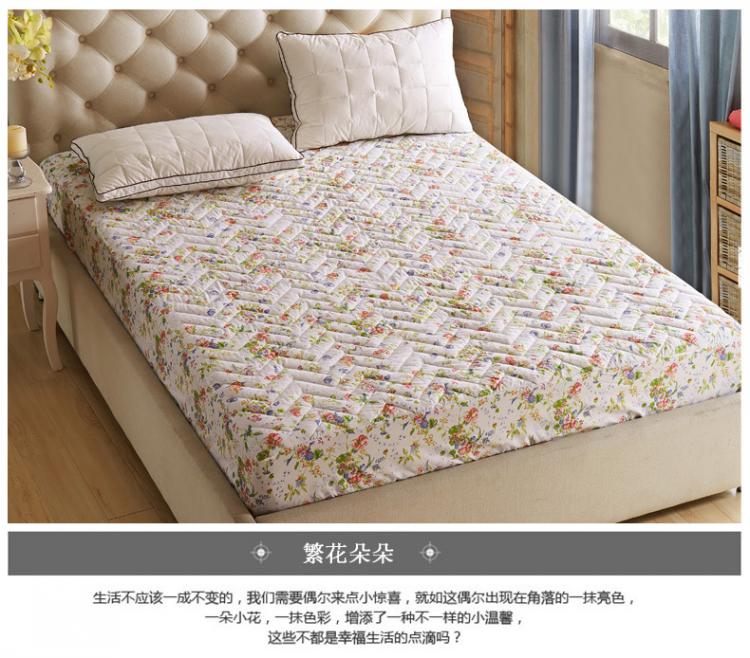 
                                        【京东快递】摩亚 床笠双人床1.5米/1.8米可水洗防滑床垫床套席梦思 群芳争艳 180cm*200cm                