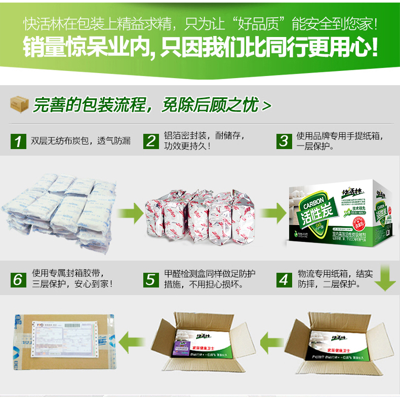 快活林活性炭精品装装修除味除甲醛汽车除味竹炭活性炭包2000g 京东配送货到付款