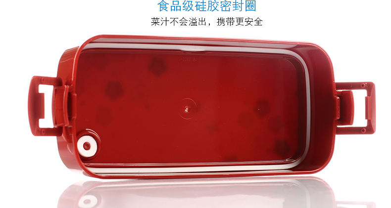 
                                        ASVEL双层饭盒便当盒 餐盒可微波炉男女式日式 月兔蓝色+日式提袋+餐具                