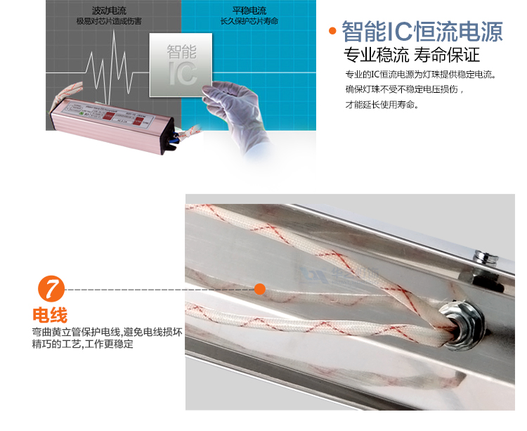 
                                        华艺灯饰 LED镜前灯壁灯 现代时尚简约 浴室卧室镜柜装饰灯具 KB09 3头                