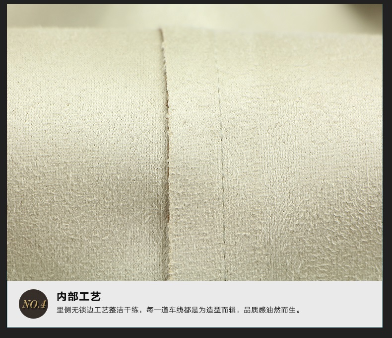 佳衣名品 2015新款秋装女式风衣中长款外套鹿皮绒英伦气质 F5844 深卡其 M