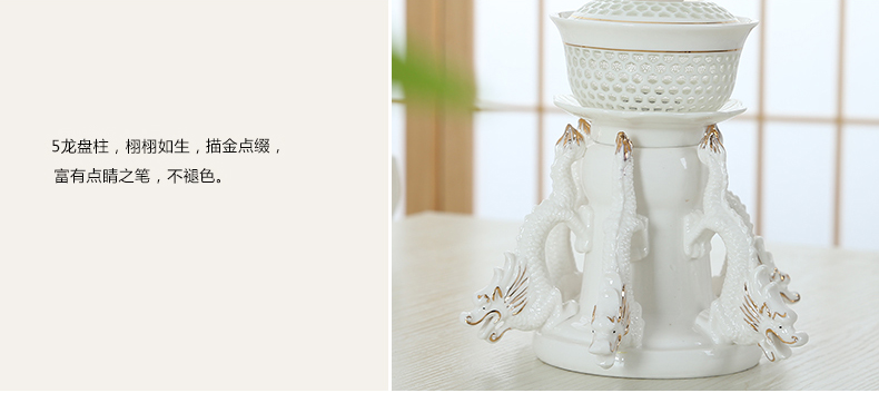 茶具自流水半自动陶瓷功夫茶具套装茶道工艺 1猴年吉祥