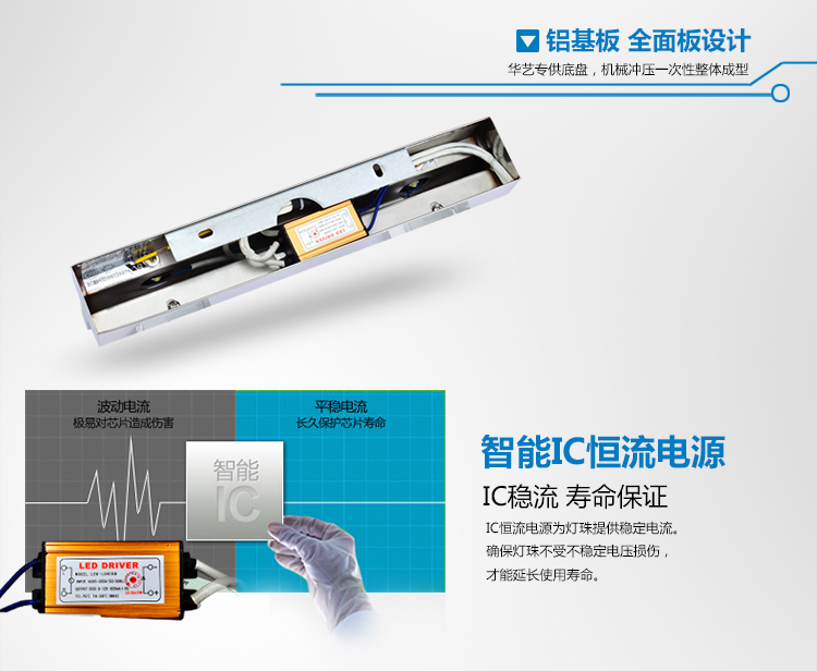 华艺灯饰 现代简约 LED水晶灯镜前灯 浴室卫生间卧室壁灯具 KB05 4头 12W 长59cm