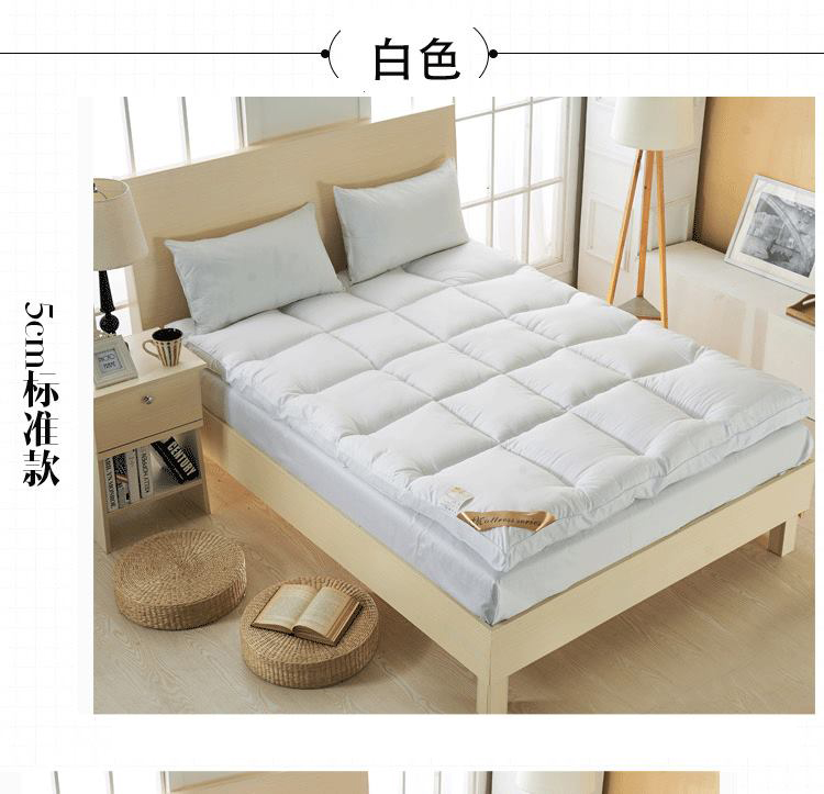 
                                        度艾妮家纺 羽丝绒床垫床褥子 加厚柔软舒适 单双人学生宿舍垫被 灰色-标准5cm 90*200cm                