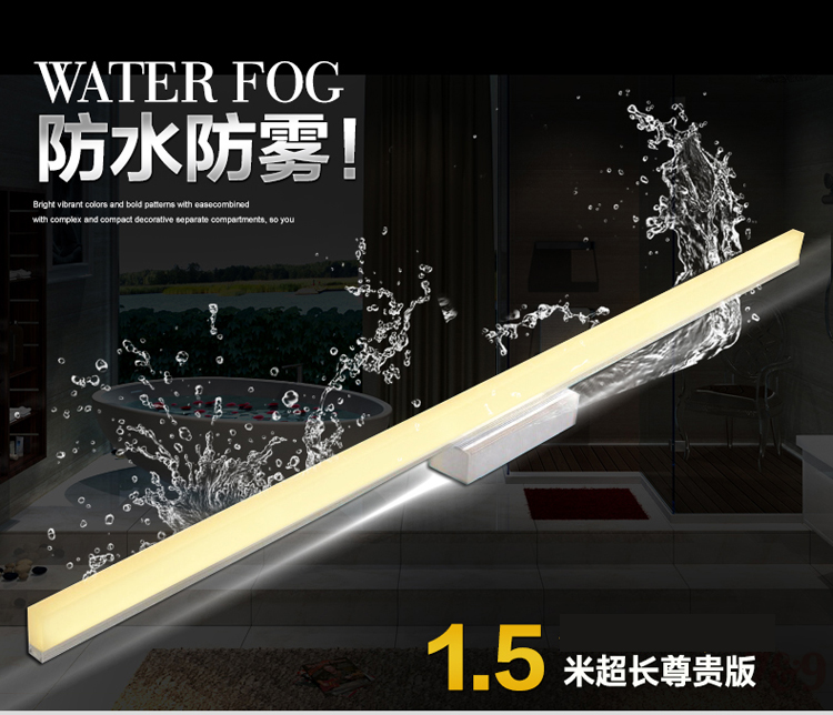 
                                        弗森照明 LED镜前灯简约现代卫生间镜灯浴室灯不锈钢化妆镜壁灯7002 直径400mm白光                