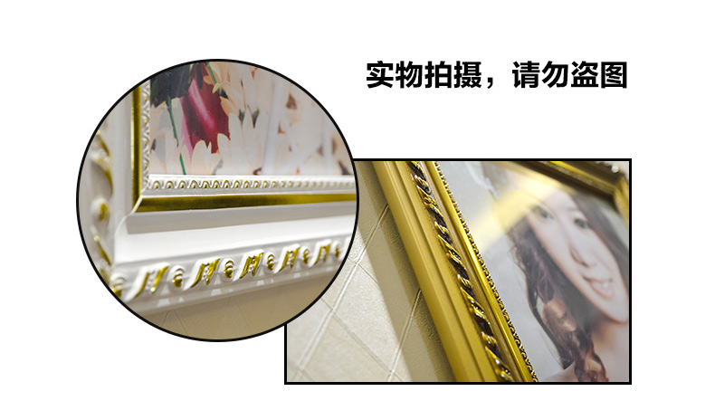 梦雅莉 实木相框欧式挂墙12 16 20 24 30寸婚纱照相框 儿童创意摆台画框 珍珠银色 18寸