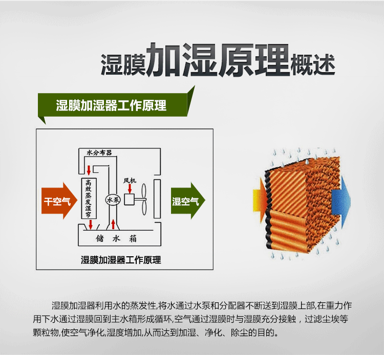 湿腾st-m06 不锈钢 湿膜加湿器 80平方用增湿器 工业