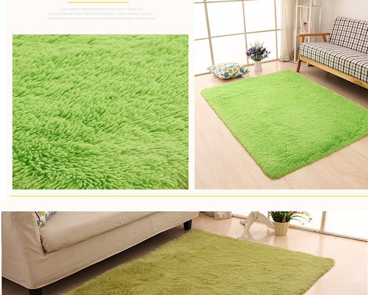 大奇 地垫地毯客厅茶几进门防滑垫脚垫 草绿色 80*160cm