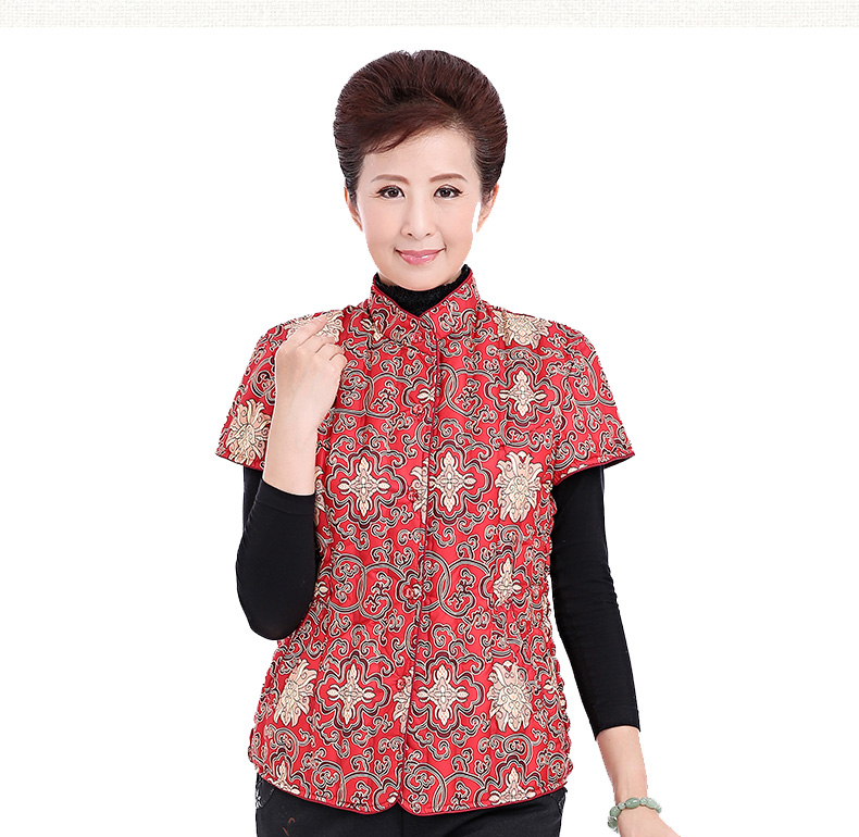 南极人羽绒服中老年羽绒裤女外穿加厚保暖宽松优雅大码秋冬女长裤 福禄绣 S