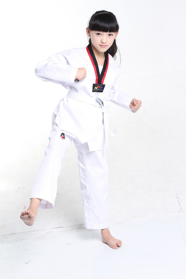 童装少儿武术服装 儿童跆拳道柔道衣服 男女童抬拳道表演服练功服